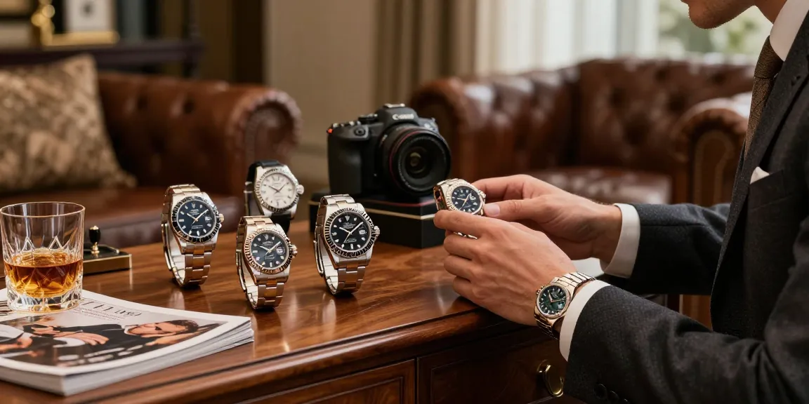 Stunning display of rolex super clone watches showcasing intricate craftsmanship in an elegant setting.