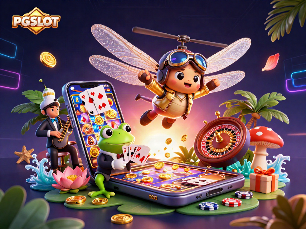 Experience thrilling PG SLOT games with vibrant visuals and dynamic casino elements.