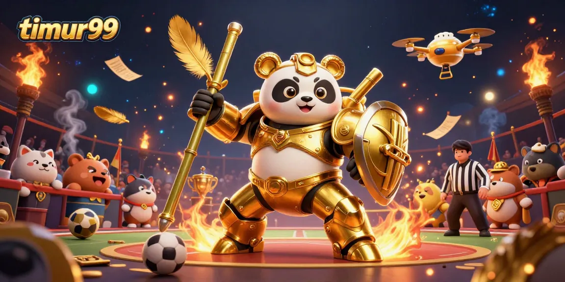 Experience thrilling sports betting action with timur99 in a vibrant, animated 3D arena.