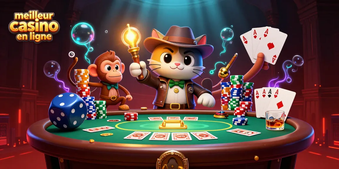 Jouez et gagnez sur le meilleur casino en ligne avec des illustrations détaillées d'archéologie et de poker.