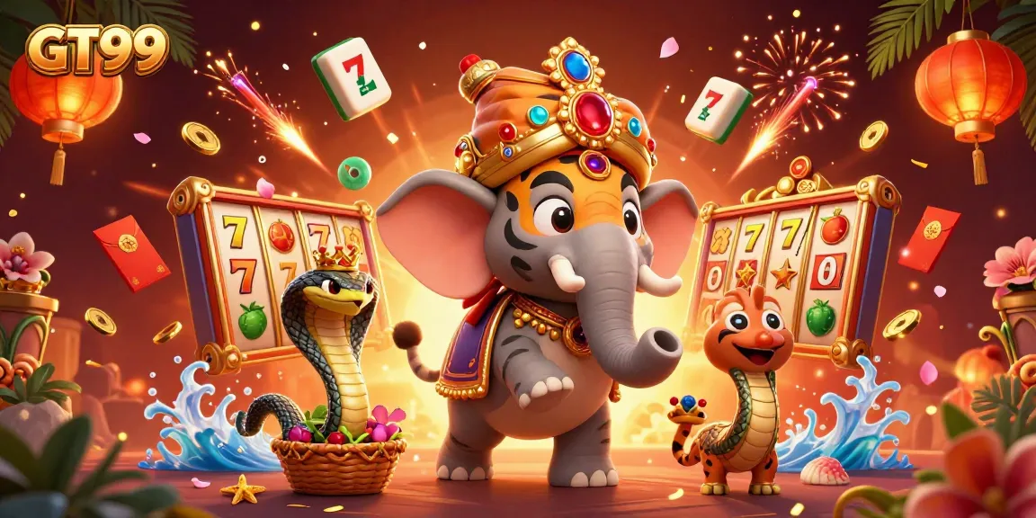 GT99 players enjoying dynamic slots experience with colorful elements and lively atmosphere in a casino scene.
