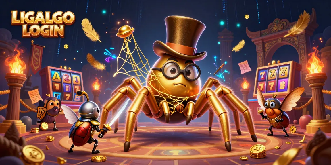 LIGALGO LOGIN brings luck to players amidst a vibrant 3D casino scene filled with dynamic actions.