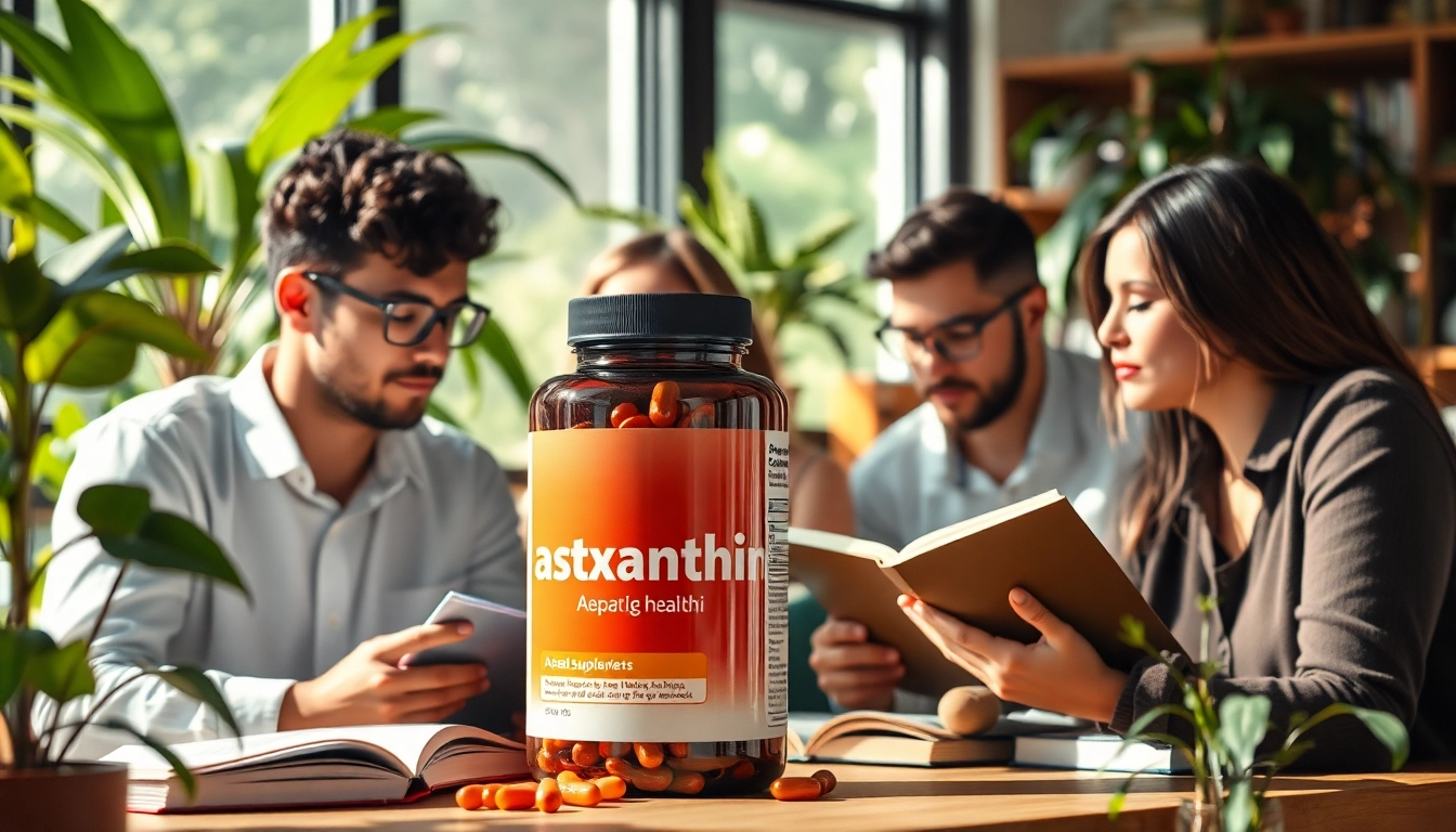 Boosting cognitive health with astaxanthin visible in a vibrant workspace.