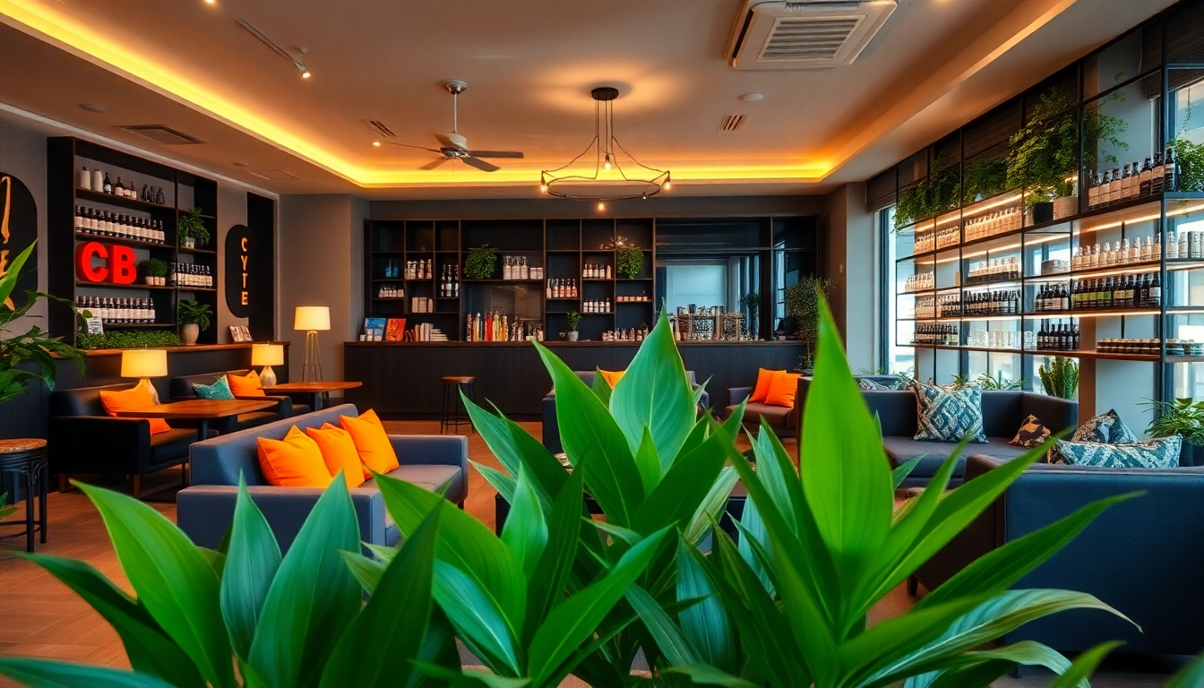 Visit the CBD Club Near me Madrid with a cozy atmosphere highlighting cannabis products.