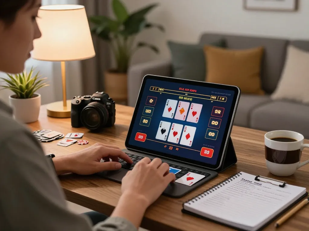 Engage with five88's online blackjack game from the comfort of home, showcasing strategic gameplay and a cozy atmosphere.
