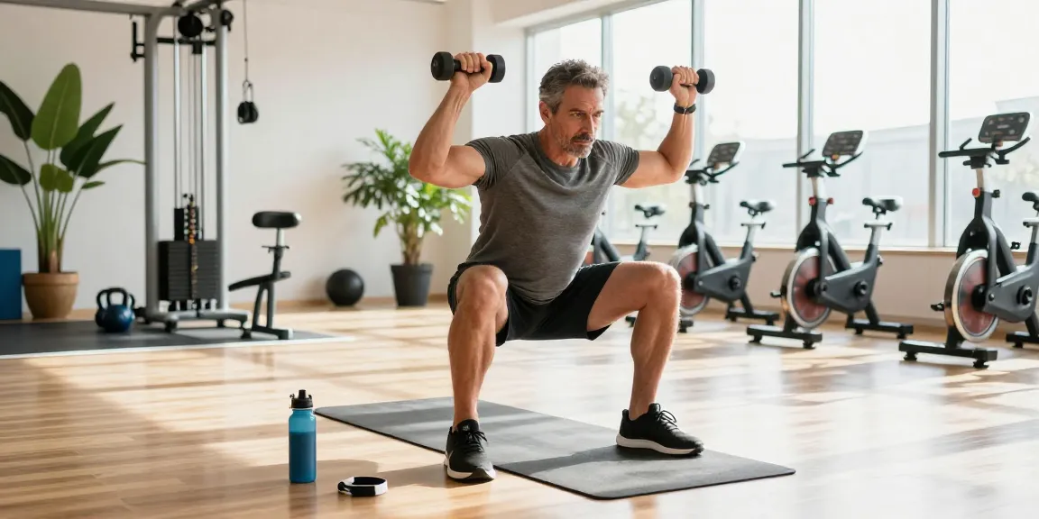 Engaged man using 蛋白補 during exercise in a modern gym