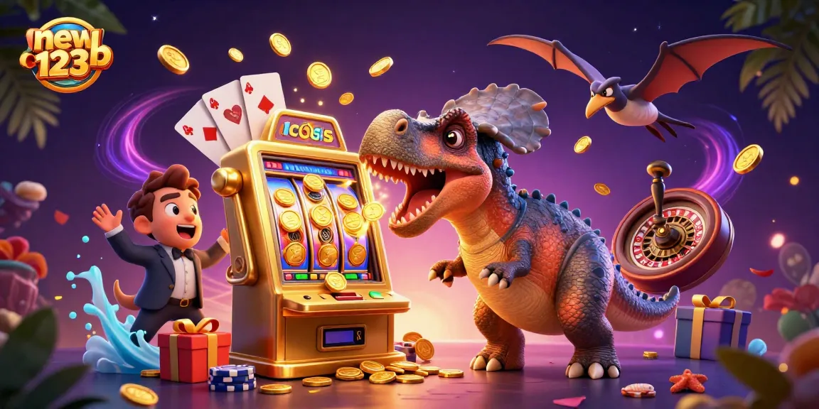 Experience big wins with new123b as pachycephalosaurus hits the jackpot at the casino!