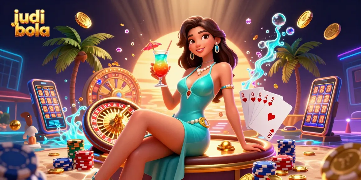 Engage in judi bola at an exciting beach casino with stunning visuals and vibrant action elements.