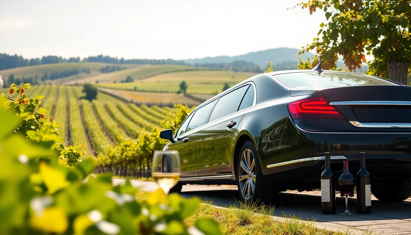 Experience Langley wine tours in a luxurious limousine amid picturesque vineyards.