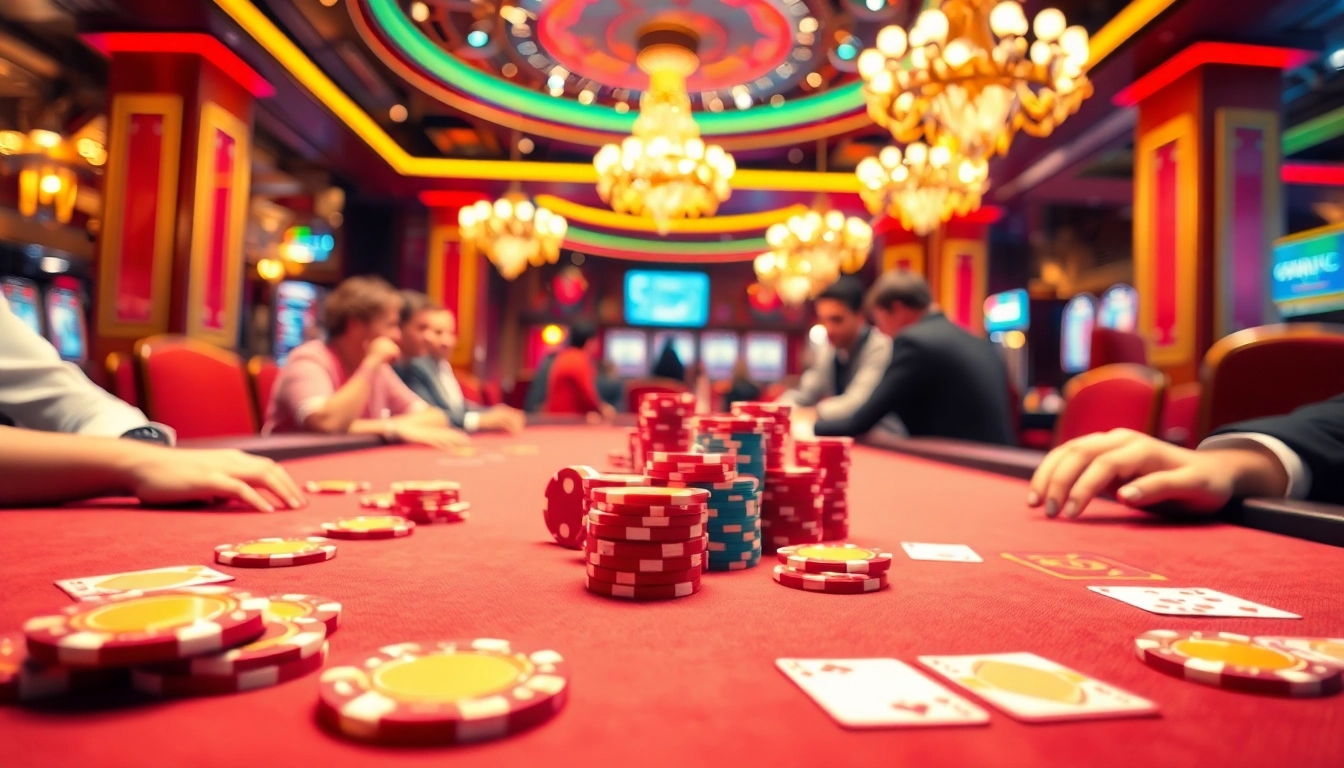 Experience excitement at a non gamstop casino UK with vibrant chips and elegant decor.