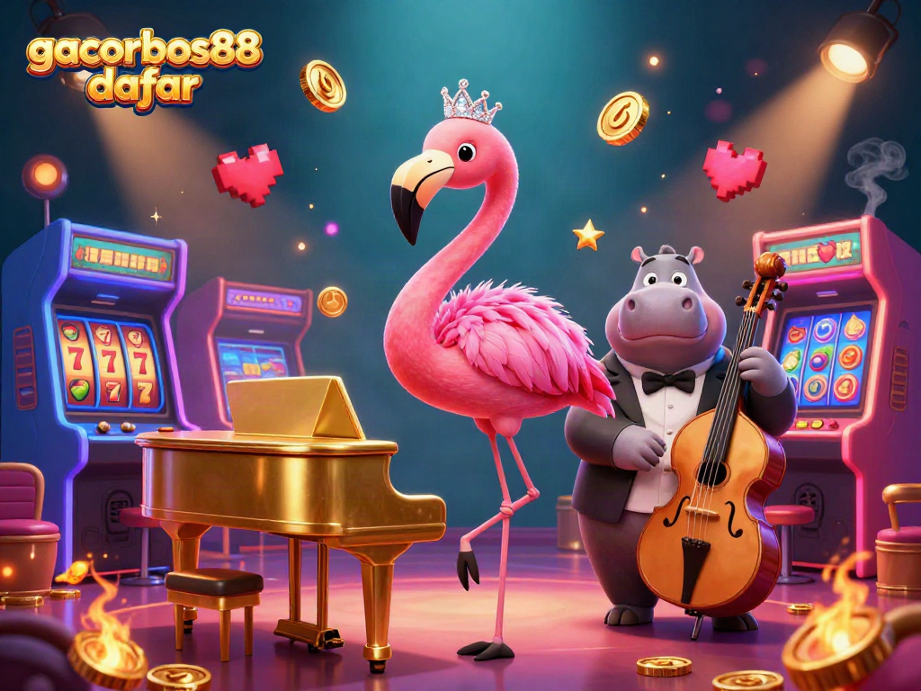 Join the excitement of gacorbos88 daftar with lively 3D casino characters and gaming elements.