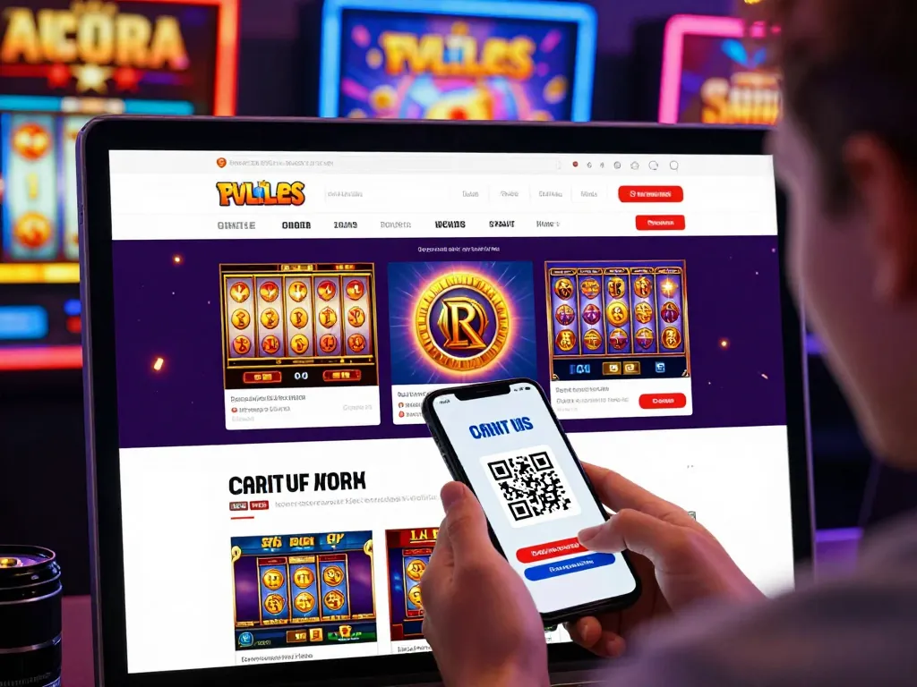 Exciting online gaming scene showing a player using QRIS for easy slot deposits.