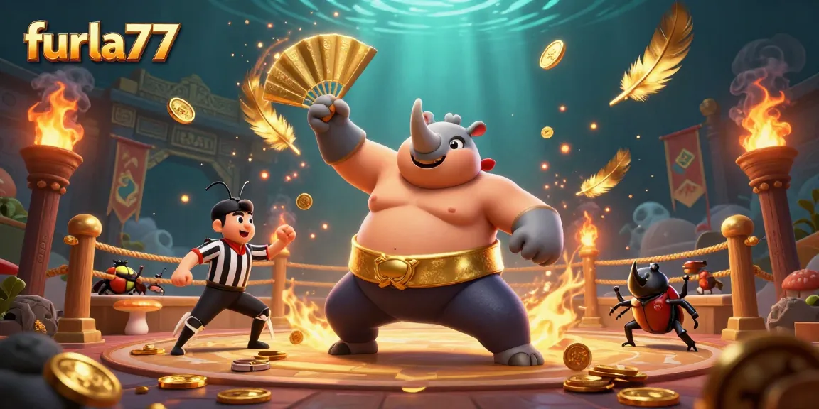 Experience thrilling wins at furla77's lively slots with a sumo champion beetle.