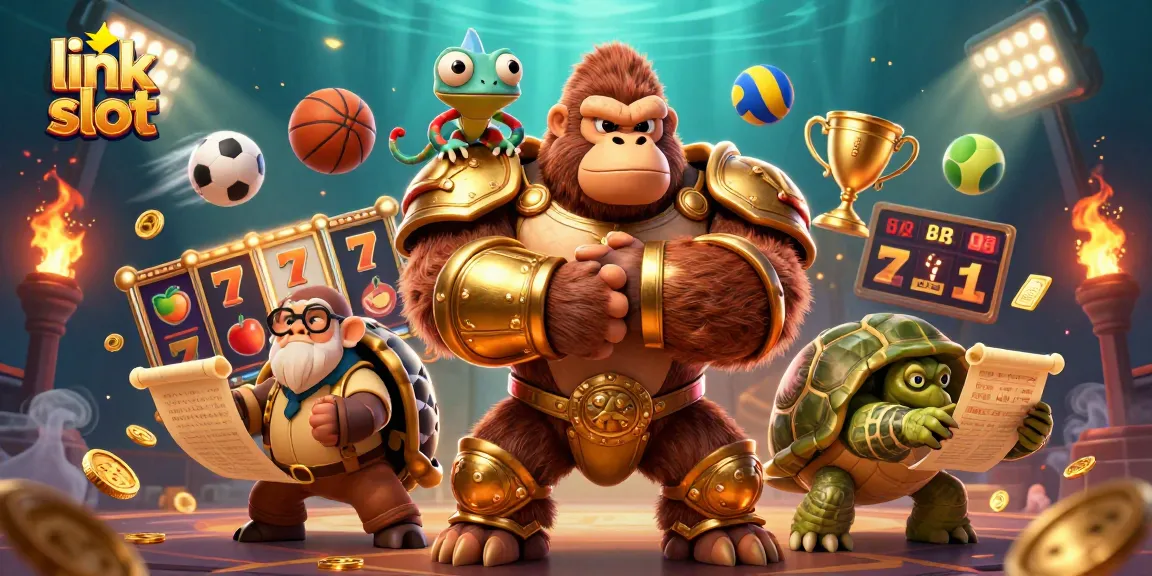 Engage in thrilling gameplay with the link slot, capturing animated casino action and vibrant graphics.
