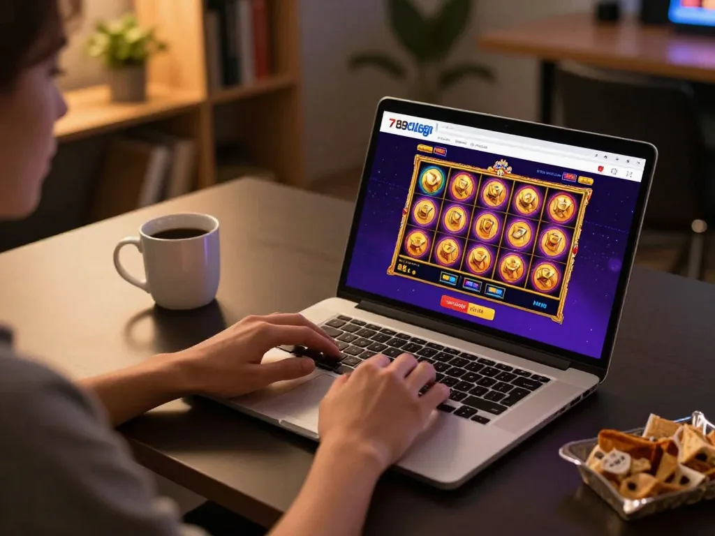Engage with the 789clubgo casino app on a vibrant online gaming setup.