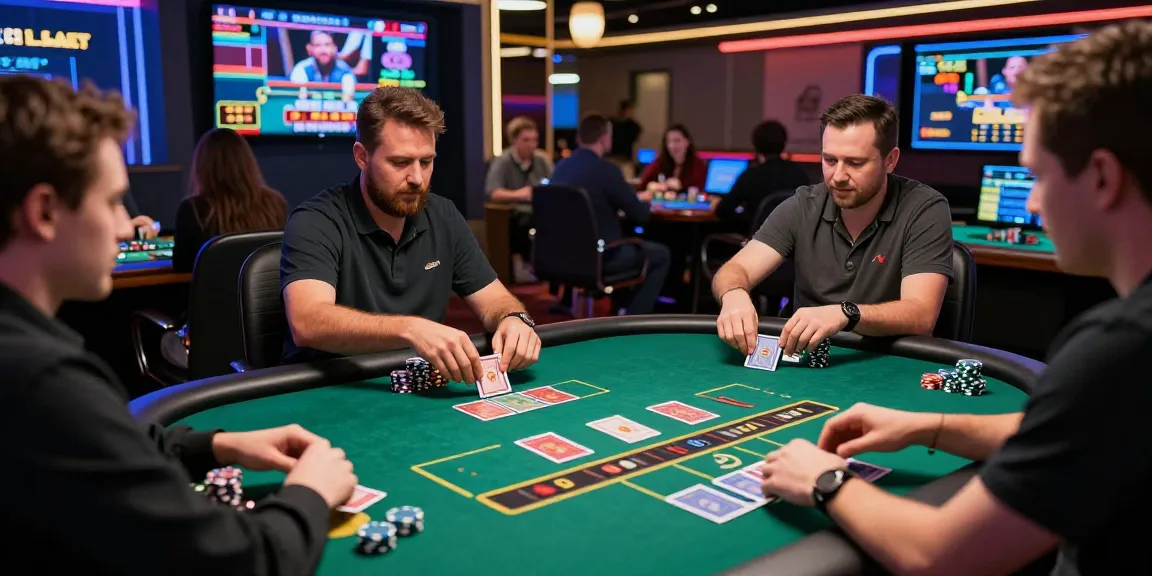 Engaged players enjoying Andar Bahar King live casino game, real dealers and cards in vibrant casino setting.