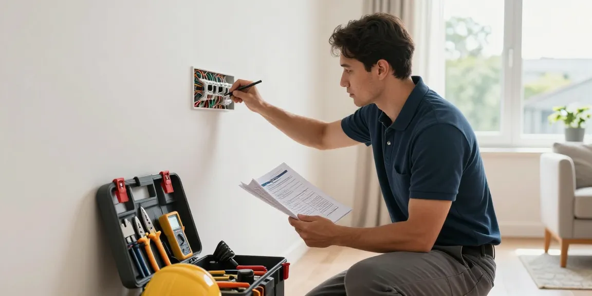 Why certification matters when choosing an electrician during an inspection of wiring in a residential setting.