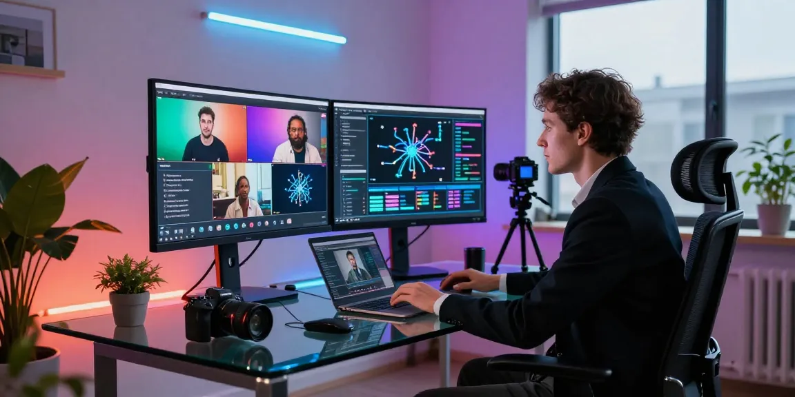 Transform video content efficiently with prompt ai technology in a modern workspace.