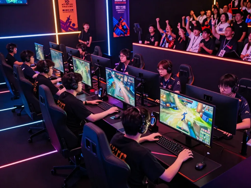 KPK100 esports tournament featuring enthusiastic players and vibrant atmosphere.