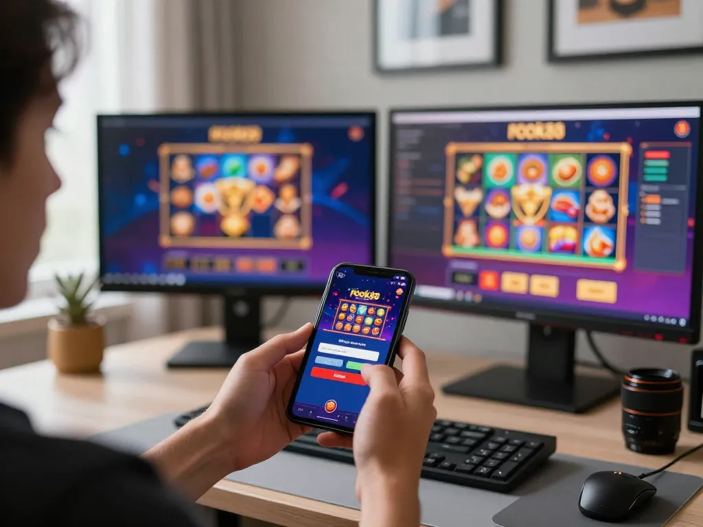 Experience the excitement with rokok88 slot login on mobile in a stylish gaming setup