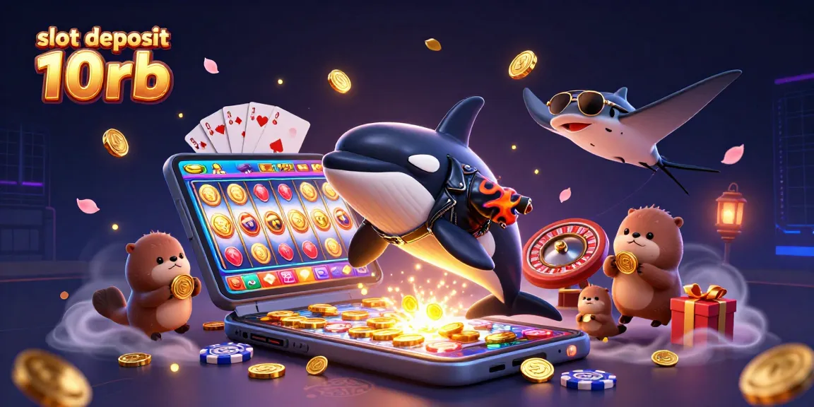 Engage with slot deposit 10rb gaming action featuring dynamic 3D characters amidst exciting casino elements.