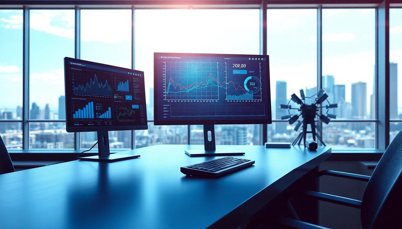 Enhancing EORMC blockchain development with futuristic technology in a modern office setting.