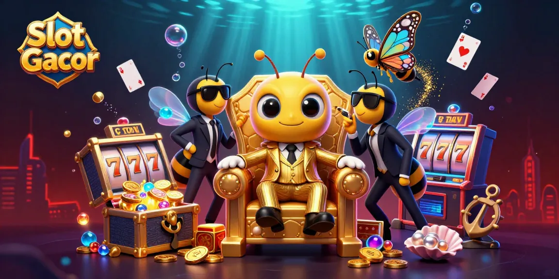 Engage in the excitement of Slot Gacor with dynamic 3D casino characters amid vibrant gaming elements.