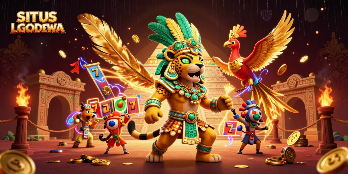 Experience thrilling wins on SITUS LGODEWA with vibrant slot reels and a dynamic Mayan theme.