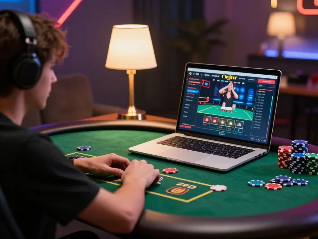 Experience the thrill of bet bet gaming with a vibrant online setup showcasing a poker game interface