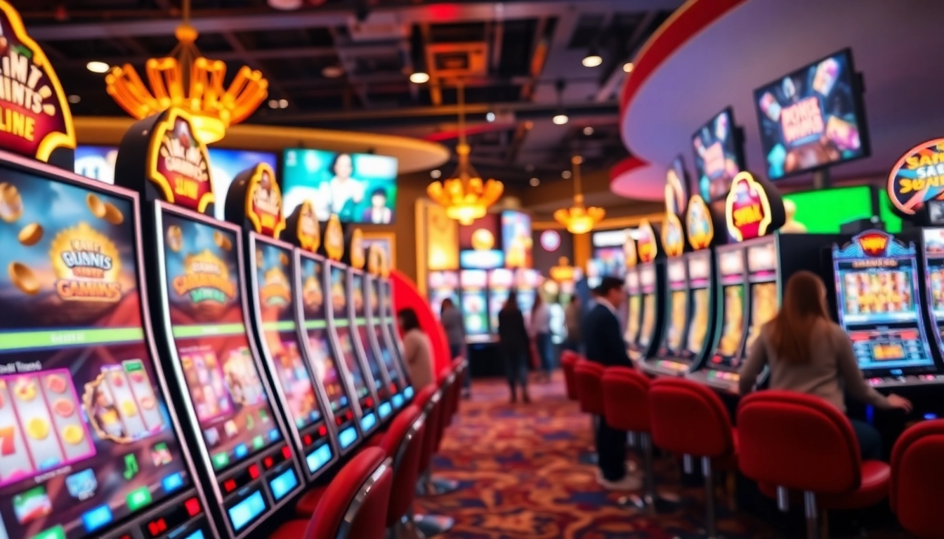 Experience thrilling Online slots UK action with vibrant machines at a lively casino.