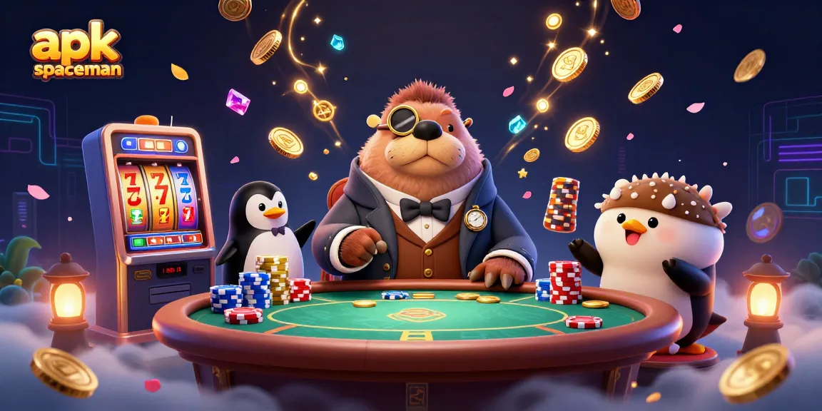 Spin and win on apk spaceman with vibrant slot machines and playful underwater characters.