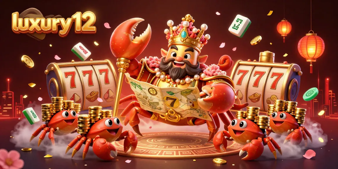 Engage with luxury 12 for an adventurous casino experience featuring a grand golden crab.